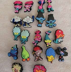 20pcs/set Trolls Shoes/Crocs Charms